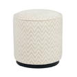 Poef & Voetenbank Lexie beige chevron 45Ø van Richmond Interiors – Luxe comfort op maat van PureWonen. Vraag naar de beste prijs.
