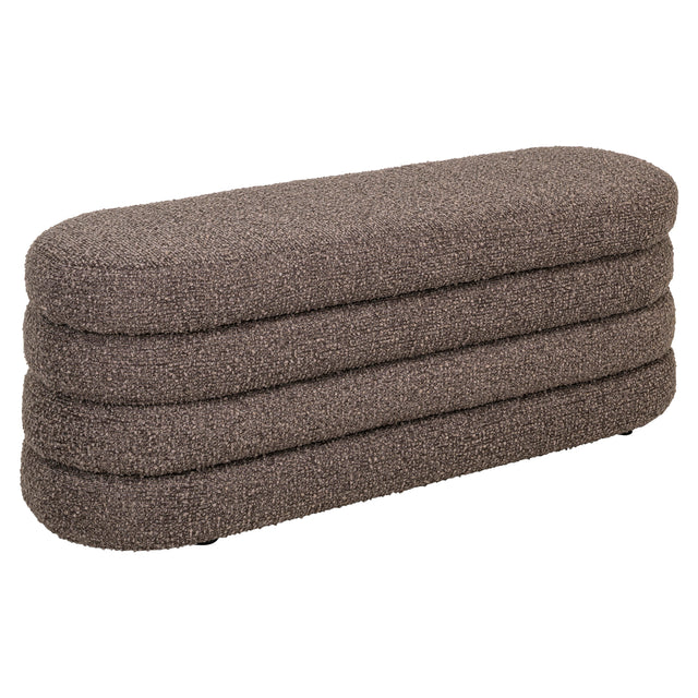 Poef & Voetenbank Camille brown chunky – Richmond Interiors