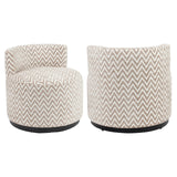Lounge stoel Franny sand chevron