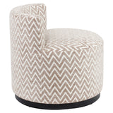 Lounge stoel Franny sand chevron