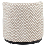 Lounge stoel Franny sand chevron