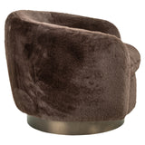 Lounge stoel Colmar chocolat fluffy swivel