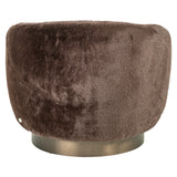 Lounge stoel Colmar chocolat fluffy swivel