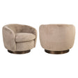 Lounge stoel Colmar khaki fluffy swivel van Richmond Interiors – Luxe comfort op maat van PureWonen. Vraag naar de beste prijs.