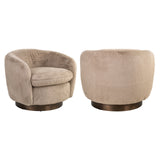 Lounge stoel Colmar khaki fluffy swivel van Richmond Interiors – Luxe comfort op maat van PureWonen. Vraag naar de beste prijs.