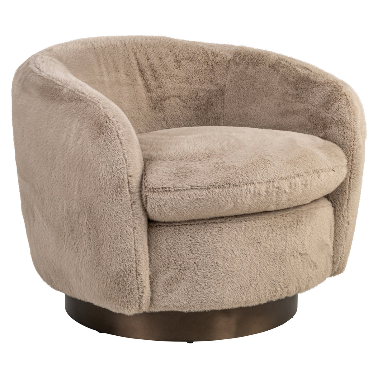 Lounge stoel Colmar khaki fluffy swivel van Richmond Interiors – Luxe comfort op maat van PureWonen. Vraag naar de beste prijs.