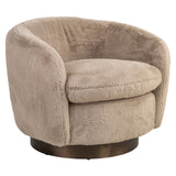 Lounge stoel Colmar khaki fluffy swivel van Richmond Interiors – Luxe comfort op maat van PureWonen. Vraag naar de beste prijs.