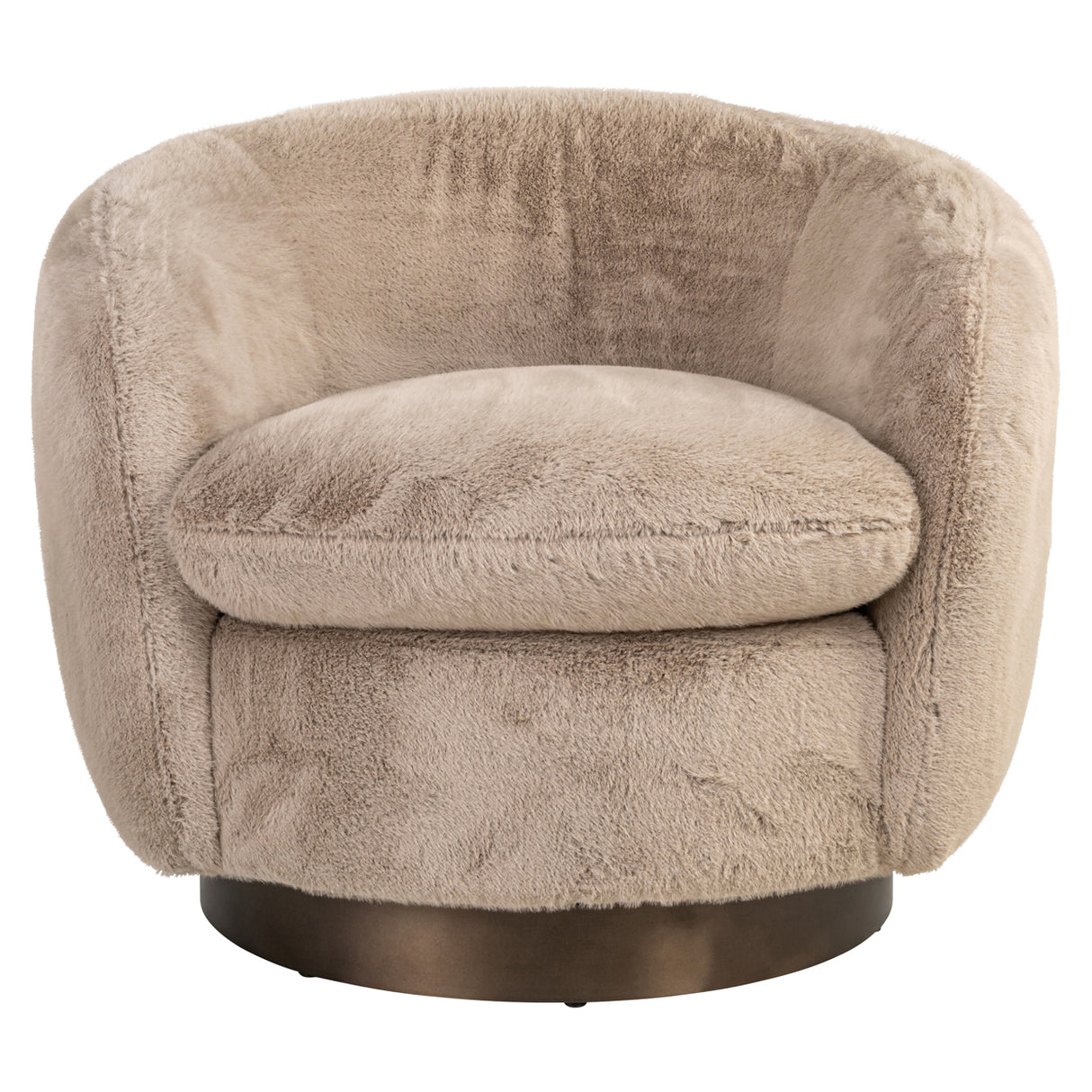 Lounge stoel Colmar khaki fluffy swivel van Richmond Interiors – Luxe comfort op maat van PureWonen. Vraag naar de beste prijs.