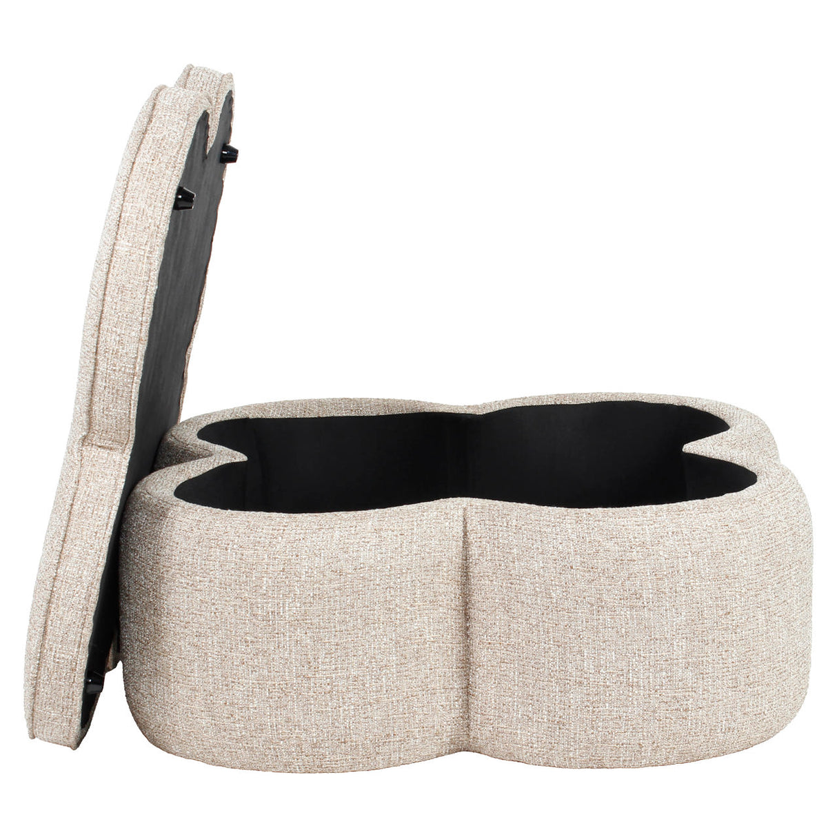Poef & Voetenbank Corbeau sand tweed