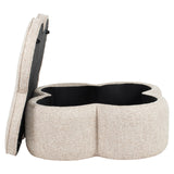 Poef & Voetenbank Corbeau sand tweed