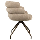 Eetkamerstoel Kayla mocca boldweave swivel