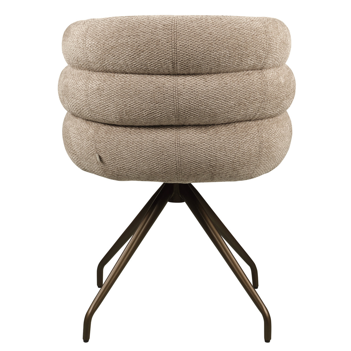 Eetkamerstoel Kayla mocca boldweave swivel