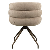 Eetkamerstoel Kayla mocca boldweave swivel