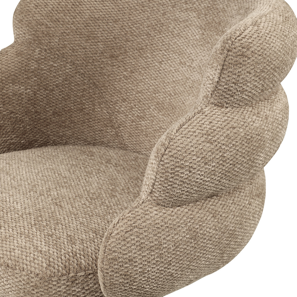 Eetkamerstoel Kayla mocca boldweave swivel