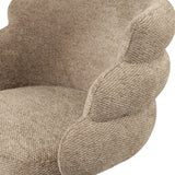 Eetkamerstoel Kayla mocca boldweave swivel