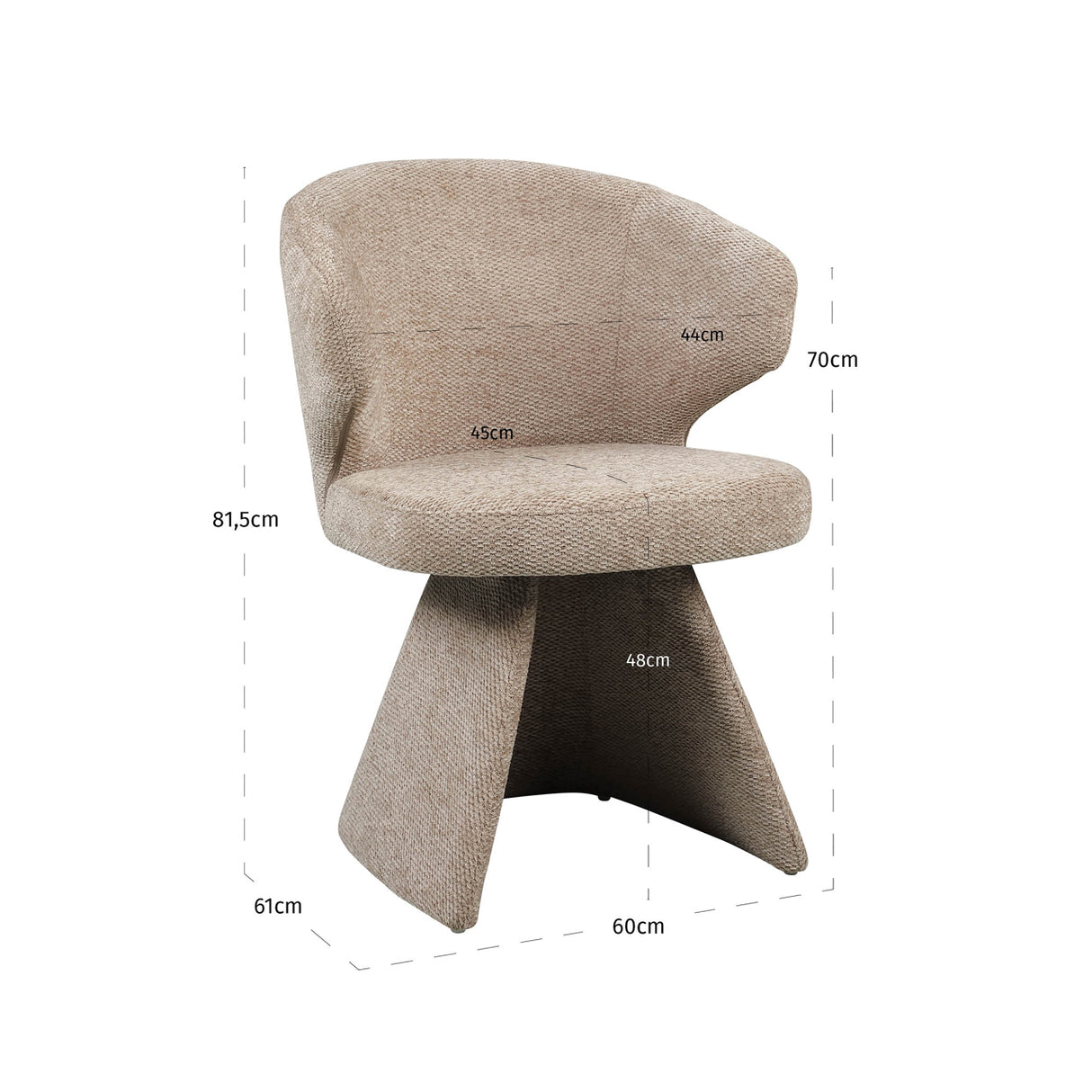 Eetkamerstoel Zenith mocca boldweave