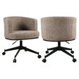 Eetkamerstoel Rochenne mocca linear swivel on wheels van Richmond Interiors – Luxe comfort op maat van PureWonen. Vraag naar de beste prijs.