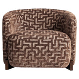 Lounge stoel Hannah brown labyrinth fire retardant