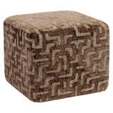 Poef & Voetenbank Ciela brown labyrinth