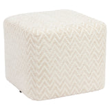 Poef & Voetenbank Ciela beige chevron