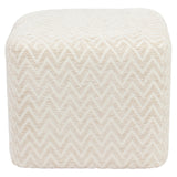 Poef & Voetenbank Ciela beige chevron