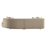 Bank Romero sand tweed ottoman right fire retardant