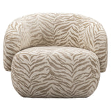 Lounge stoel Milano beige tiger