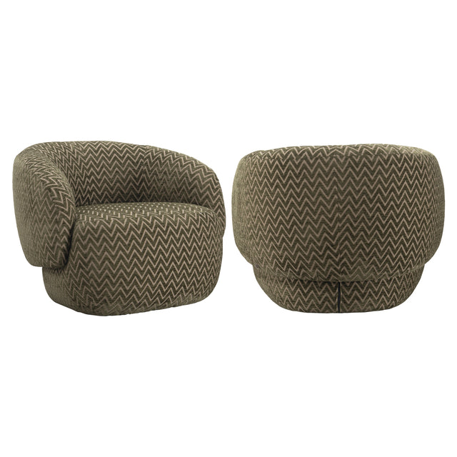 Lounge stoel Milano moss chevron van Richmond Interiors – Luxe comfort op maat van PureWonen. Vraag naar de beste prijs.
