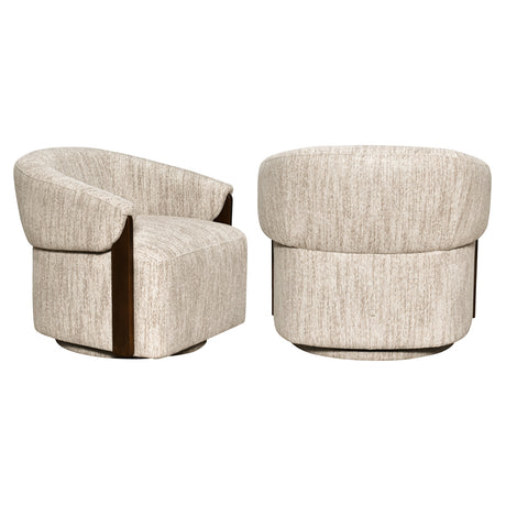 Lounge stoel Marina natural softweave swivel fire retardant van Richmond Interiors – Luxe comfort op maat van PureWonen. Vraag naar de beste prijs.