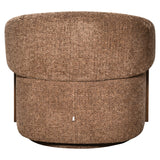 Lounge stoel Marina brown blockweave swivel fire retardant