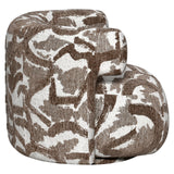 Lounge stoel Talley brown nature swivel