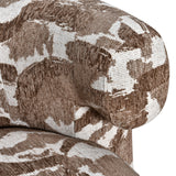 Lounge stoel Talley brown nature swivel