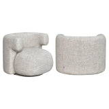 Lounge stoel Talley cream tweed swivel van Richmond Interiors – Luxe comfort op maat van PureWonen. Vraag naar de beste prijs.
