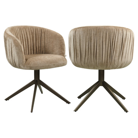 Eetkamerstoel Cassi sand soft swivel van Richmond Interiors – Luxe comfort op maat van PureWonen. Vraag naar de beste prijs.