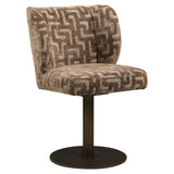 Eetkamerstoel Fiona brown labyrinth swivel