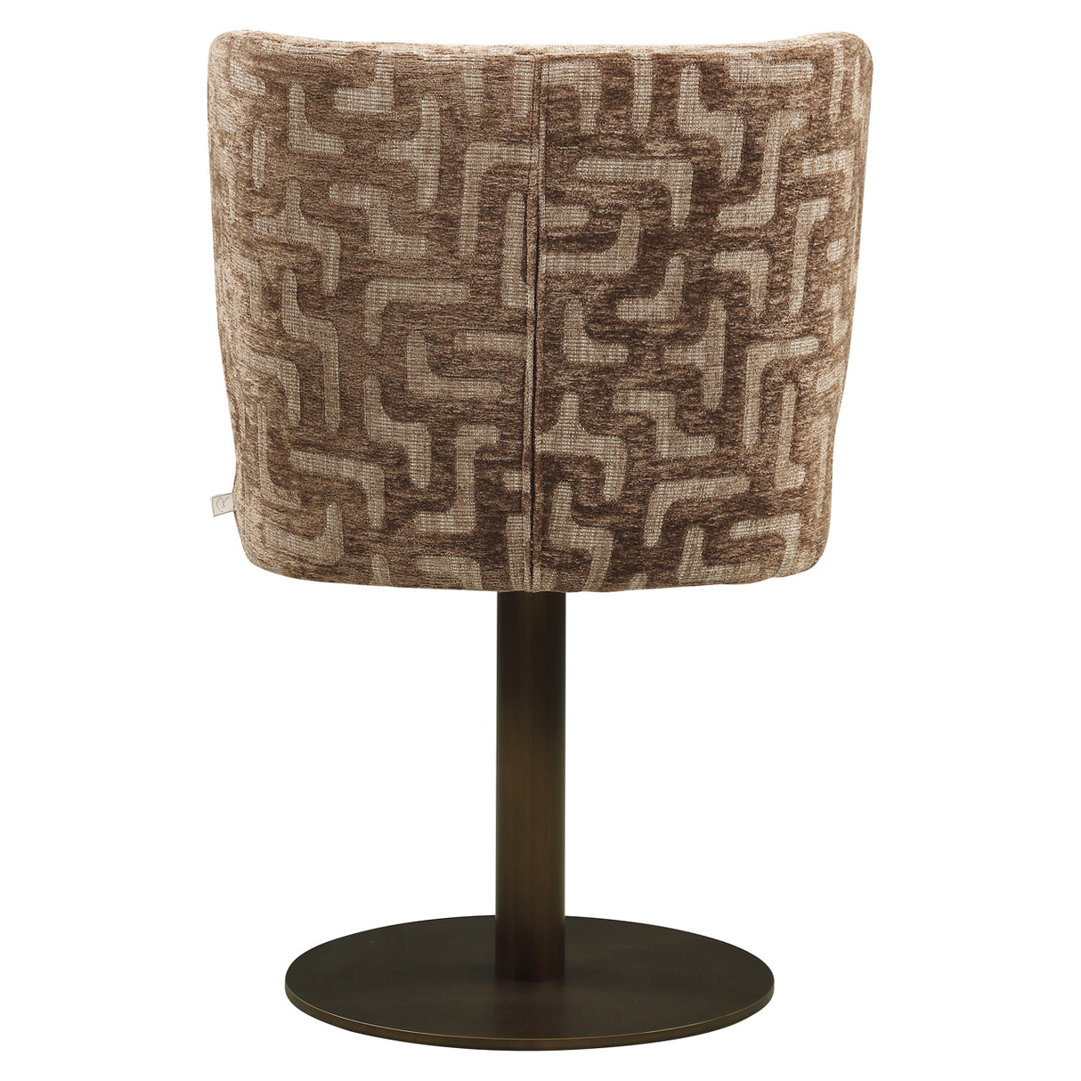 Eetkamerstoel Fiona brown labyrinth swivel