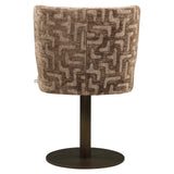 Eetkamerstoel Fiona brown labyrinth swivel