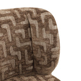 Eetkamerstoel Fiona brown labyrinth swivel