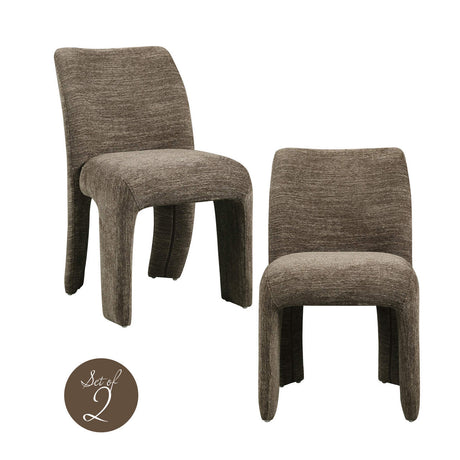 Eetkamerstoel Maya brown softweave (Set of 2) van Richmond Interiors – Luxe comfort op maat van PureWonen. Vraag naar de beste prijs.
