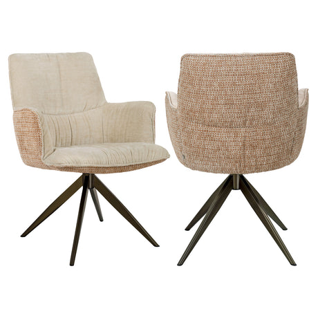 Eetkamerstoel Chase ginger jacquard swivel van Richmond Interiors – Luxe comfort op maat van PureWonen. Vraag naar de beste prijs.