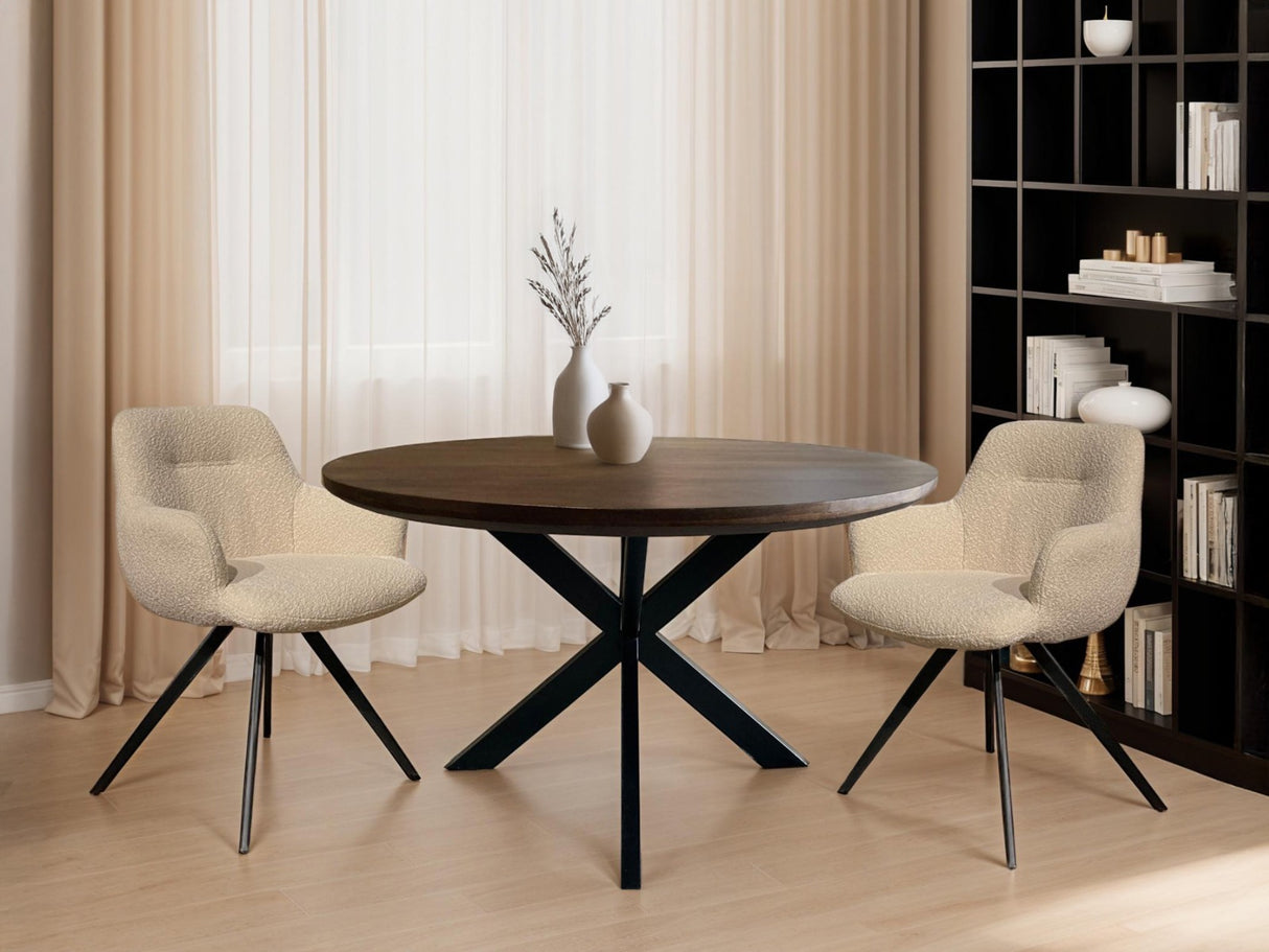 Jesper Round Brown 120cm