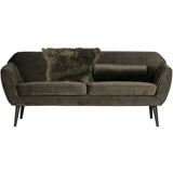 Rocco Sofa 187 Cm Fluweel Warm Groen van WOOOD – Luxe comfort op maat van PureWonen. Vraag naar de beste prijs.