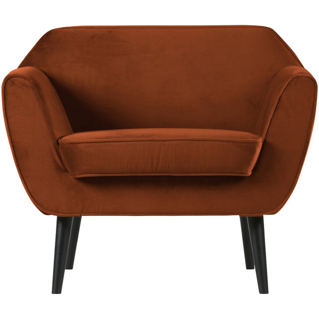 Rocco Fauteuil Fluweel Roest van WOOOD – Luxe comfort op maat van PureWonen. Vraag naar de beste prijs.