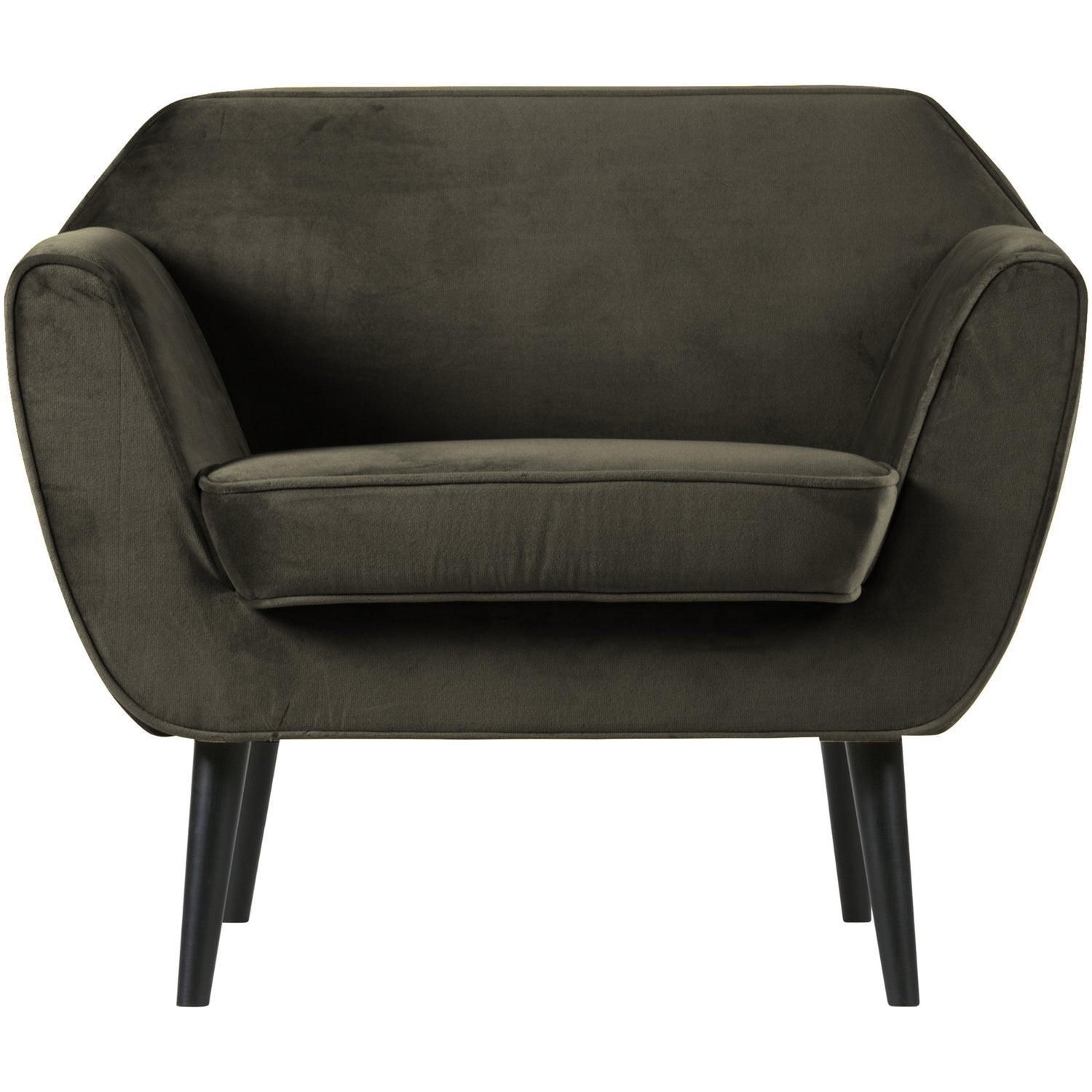 Rocco Fauteuil Fluweel Warm Groen van WOOOD – Luxe comfort op maat van PureWonen. Vraag naar de beste prijs.