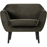 Rocco Fauteuil Fluweel Warm Groen van WOOOD – Luxe comfort op maat van PureWonen. Vraag naar de beste prijs.