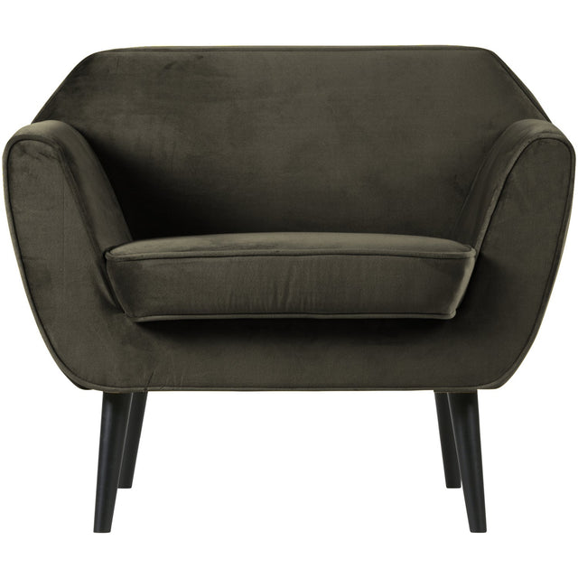 Rocco Fauteuil Fluweel Warm Groen van WOOOD – Luxe comfort op maat van PureWonen. Vraag naar de beste prijs.