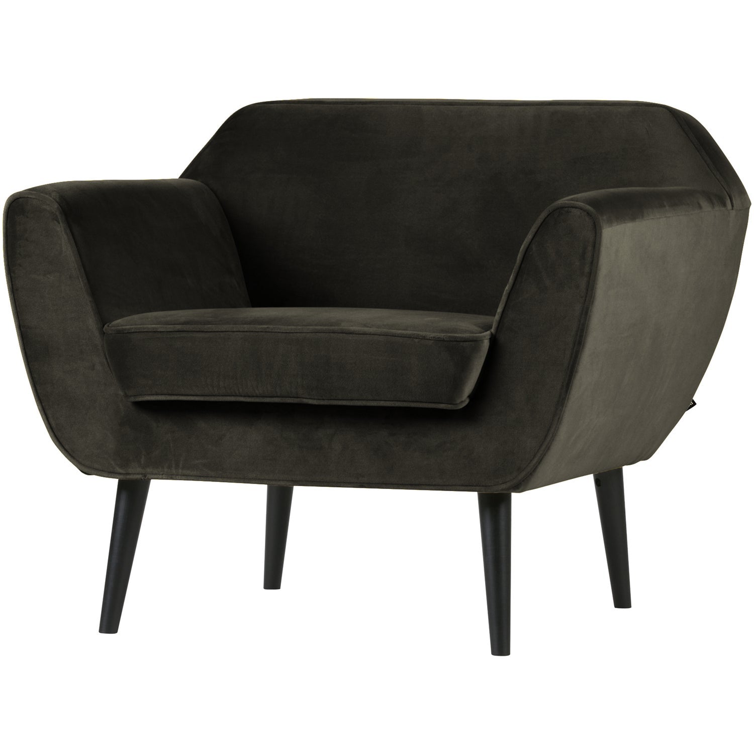 Rocco Fauteuil Fluweel Warm Groen van WOOOD – Luxe comfort op maat van PureWonen. Vraag naar de beste prijs.