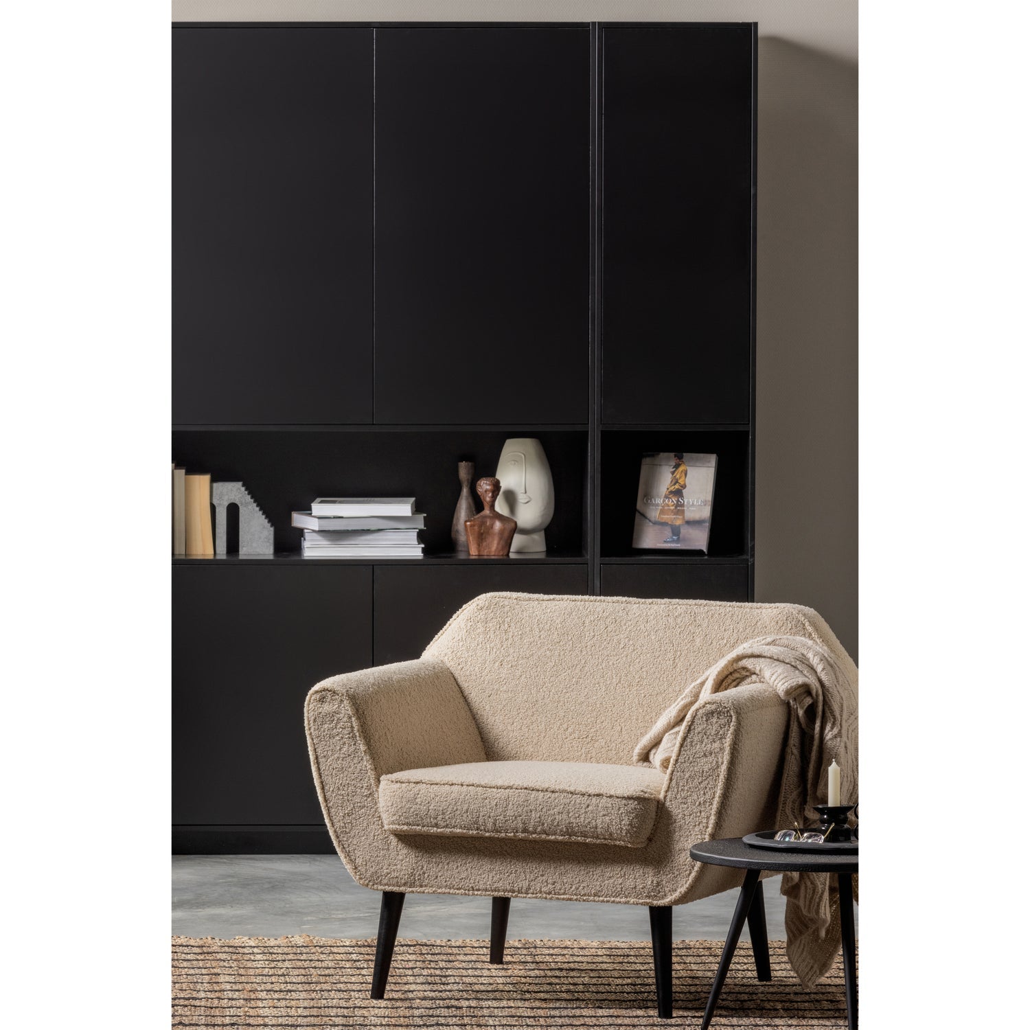 Rocco Fauteuil Teddy Sand van WOOOD – Luxe comfort op maat van PureWonen. Vraag naar de beste prijs.