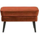 Rocco Hocker Fluweel Roest van WOOOD – Luxe comfort op maat van PureWonen. Vraag naar de beste prijs.
