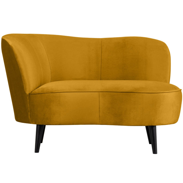 Sara Lounge Fauteuil Links Fluweel Oker van WOOOD – Luxe comfort op maat van PureWonen. Vraag naar de beste prijs.